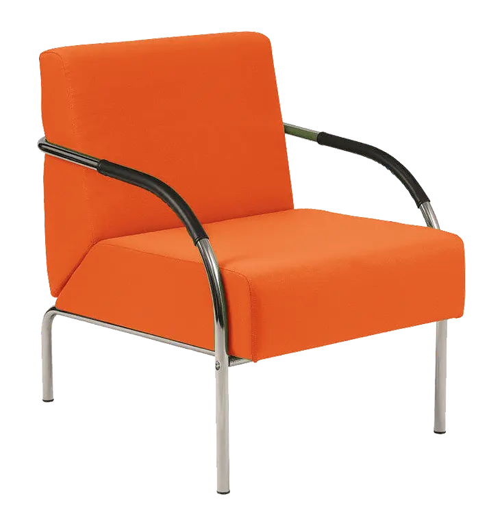 SPA 1 chrom,  látka BONDAI BN19 (3012) - látka oranžová